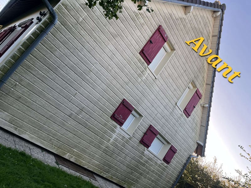 Photo avant nettoyage pignon PVC